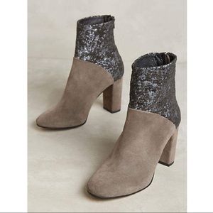 Cubanas Ciara Metallic Heeled Booties